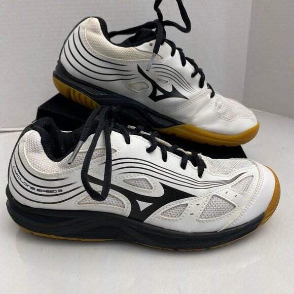 Mizuno Shoes - Mizuno Cyclone Speed 3 Volleyball Shoes Non Marking White Black